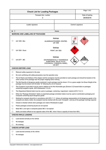 Liste de vérification IATA des marchandises dangereuses, Produits chimiques et déchets